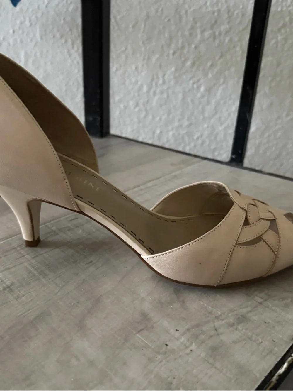 Gianni Bini Braided d’Orsay Peep Toe Nude Pump - Picture 4 of 10